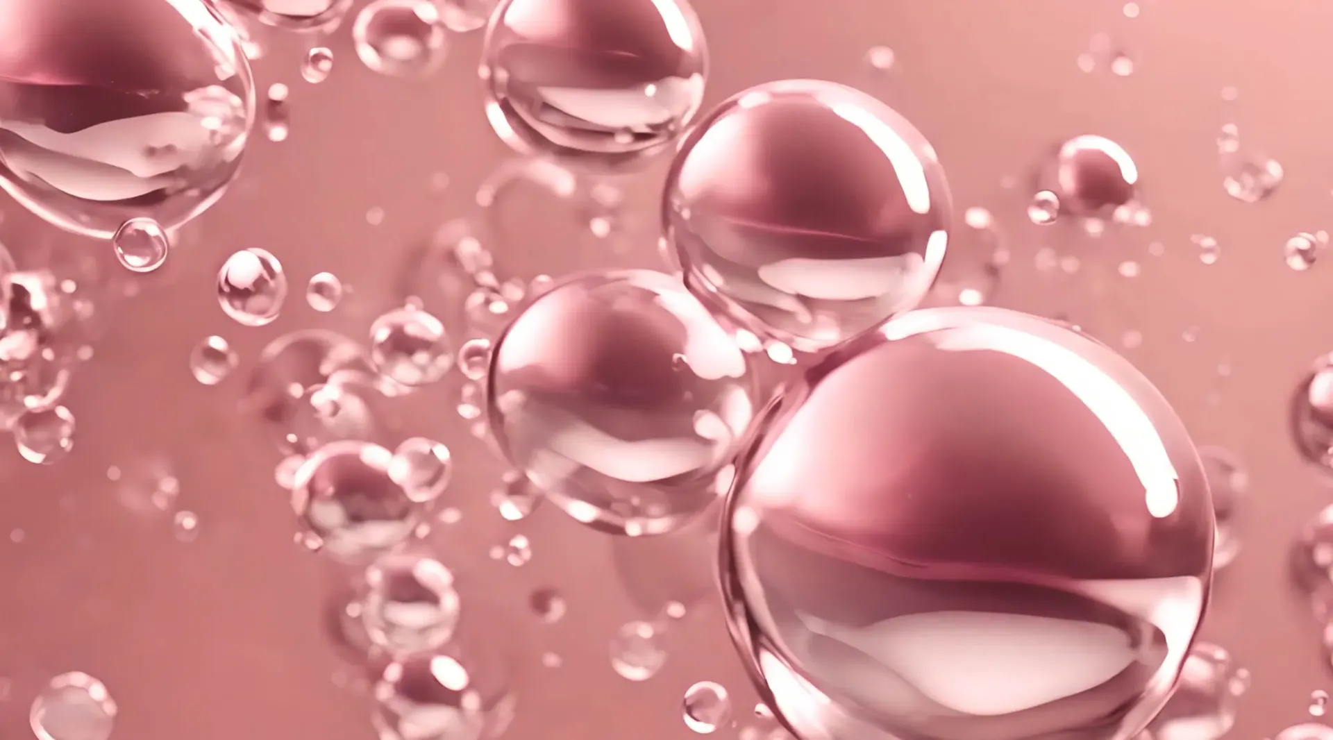 Close-Up of Pink Water Drops HD Motion Graphics Video
